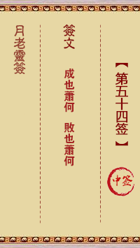 观音灵签第54签