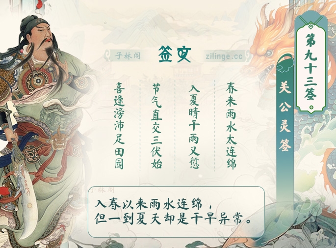 关公灵签第93签解签内容