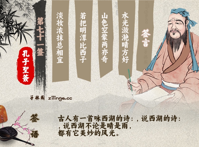 孔子圣签第71签解签内容